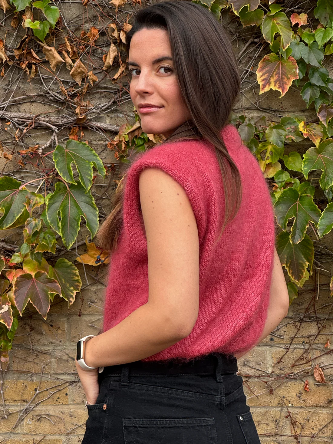 Raspberry Mohair Top